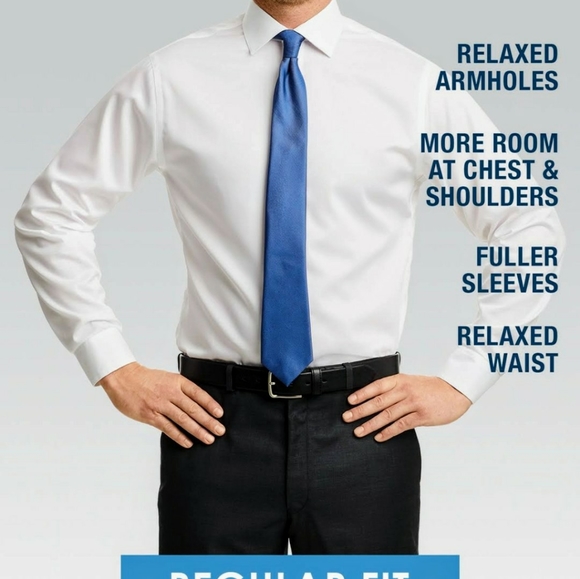 Van Heusen Reg Fit  shirt. Men's 16/ 32/33 - Picture 5 of 8